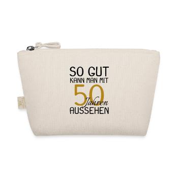 50 Geburtstag Geschenk - 50 Jahre alt - Bio-Täschchen - Natur - Vorne