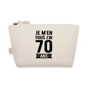 JE M'EN FOUS J'AI 70 ANS - Trousse biologique - nature - Devant