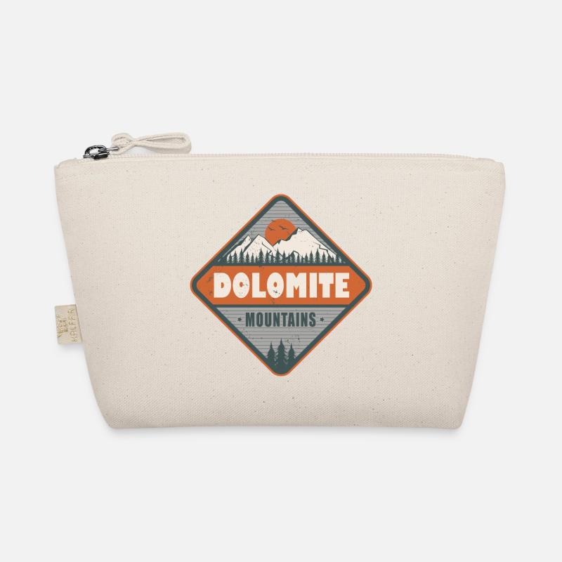 Dolomiten Italien Vintage Wanderdesign - Bio-Täschchen - Natur