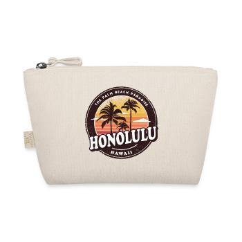 Honolulu Hawaii Vintage Beach Design - Bio-Täschchen - Natur - Vorne