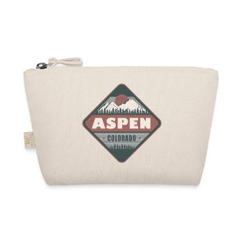 Aspen Colorado Vintage Hiking Design - Organic Pouch - nature - Front