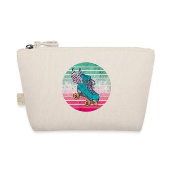 Rollschuh Vintage Design / Geschenk - Bio-Täschchen - Natur - Vorne