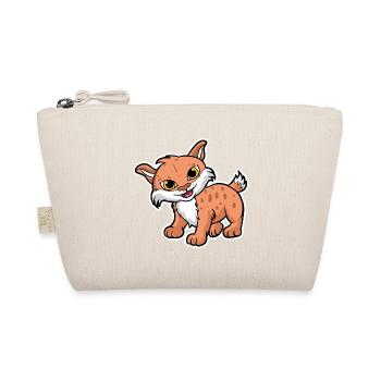 Lynx Cartoon Illustration Kawaii Für Kinder - Bio-Täschchen - Natur - Vorne