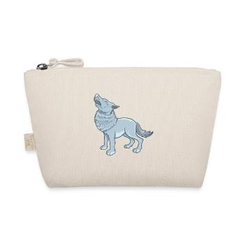 Wolf Cartoon Illustration Kawaii For Kids - Organic Pouch - nature - Front