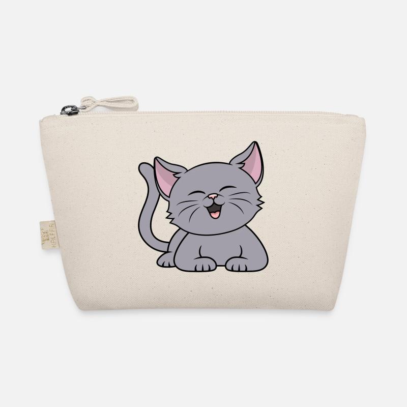 Cute Grey Cat Kitten Cats Cat Owner Organic Pouch