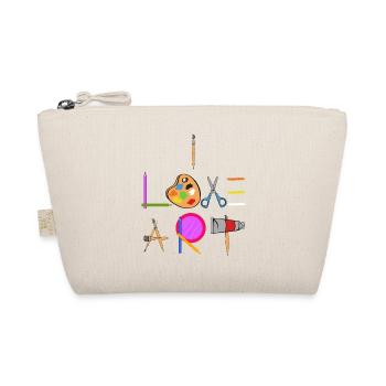 Chemise d'artiste pour les peintres "I Love Art" - Trousse biologique - nature - Devant