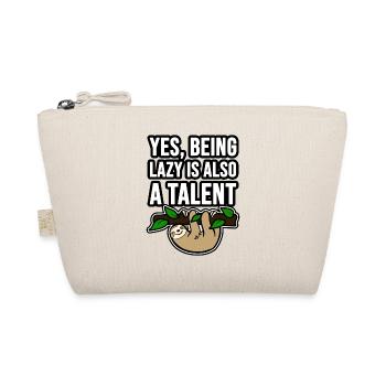 Talent? Lazy as a sloth - Organic Pouch - nature - Front