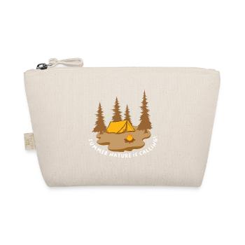 Camping Adventure Hiking Quote Summer Nature Is Ca - Organic Pouch - nature - Front