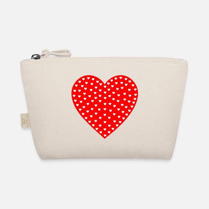 Heart Flood Small Hearts Pattern Organic Pouch