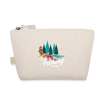 Funny Fishing Quote Fishing Everyday - Organic Pouch - nature - Front