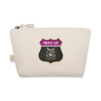 Motif écusson pirate de chat - Trousse biologique - nature - Devant
