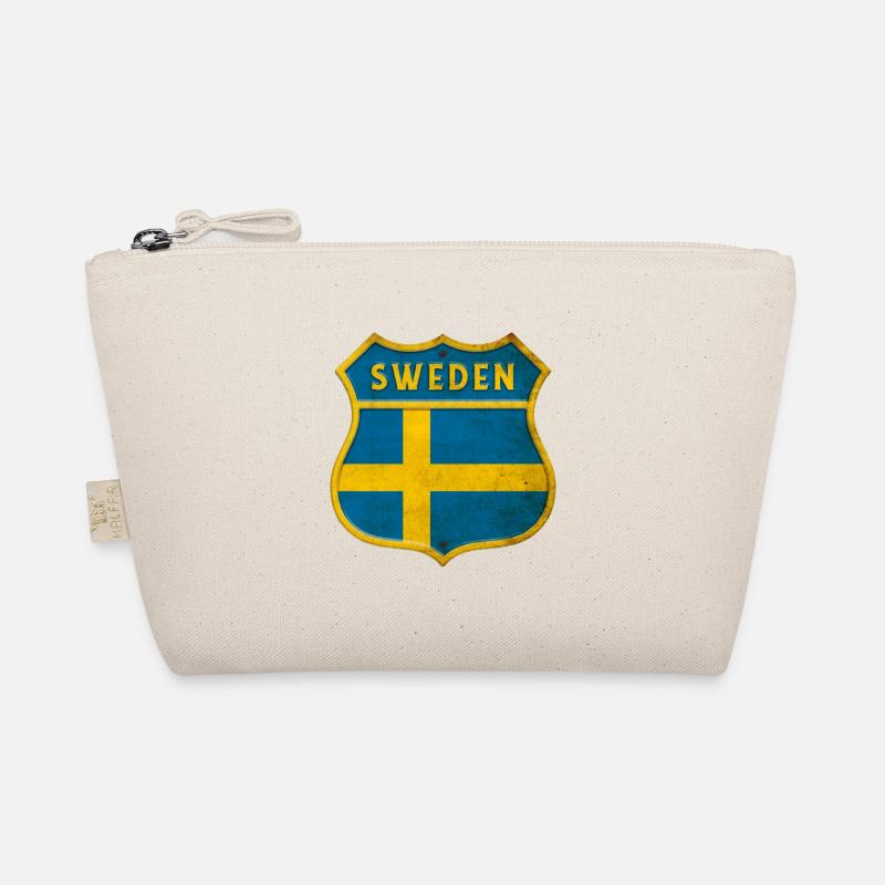 Schweden Wappen Flaggen Design - Bio-Täschchen - Natur
