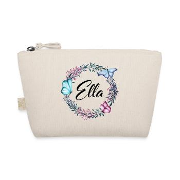 Ella, nom, lettrage, couronne de fleurs, cadeau - Trousse biologique - nature - Devant