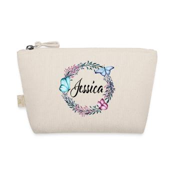 Jessica, nom, lettrage, couronne de fleurs, cadeau - Trousse biologique - nature - Devant