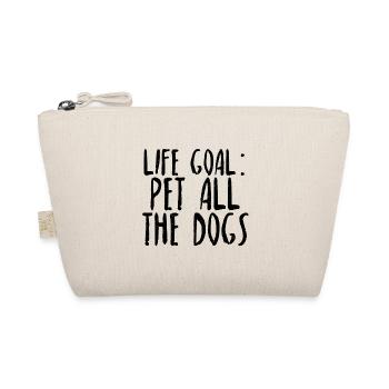 Pet all the dogs dog love pet gift idea - Organic Pouch - nature - Front