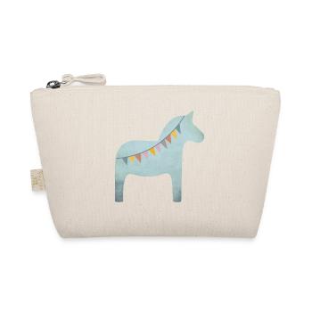Dala Horse Pennant Pastel Horse Scandinavian Hygge - Organic Pouch - nature - Front