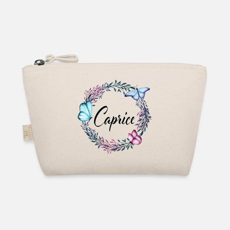 Caprice, name, lettering, flower wreath, gift Organic Pouch