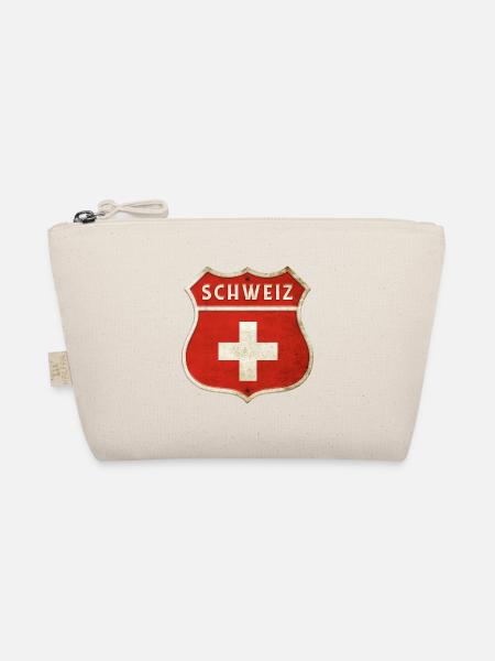 Schweiz Wappen Flaggen Design - Bio-Täschchen - Natur