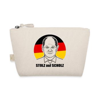 stolz auf Scholz, Bundeskanzler, Deutschland Shirt - Bio-Täschchen - Natur - Vorne