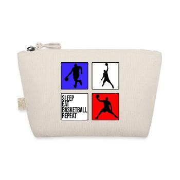 basketball basketball sleep eat basketball repeat - Organic Pouch - nature - Front