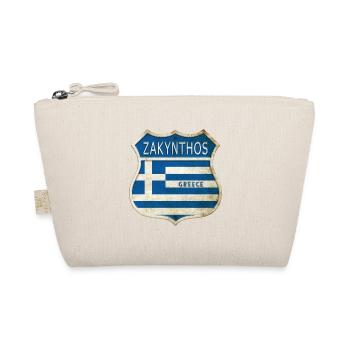 Zakynthos Greece Coat of Arms Flags Design - Organic Pouch - nature - Front