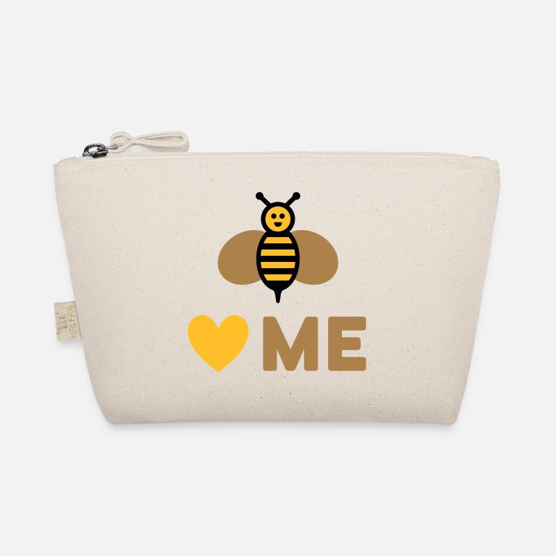 Bees love me (Bee, Heart) - Organic Pouch - nature