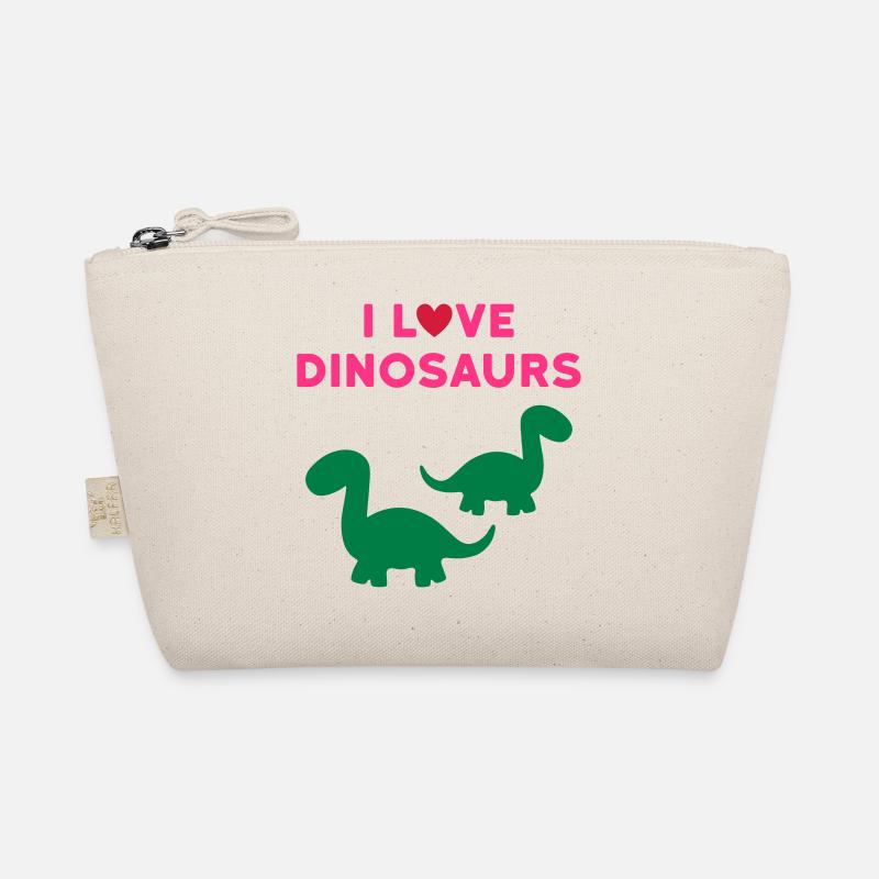 I love dinosaurs (two brontosaurs, heart) Organic Pouch