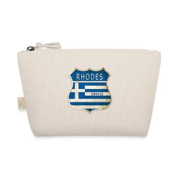 Rhodes Greece Coat of Arms Flags Design - Organic Pouch - nature - Front