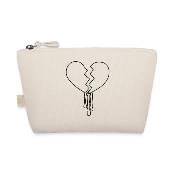 Br ok en heart black - Bio-Täschchen - Natur - Vorne