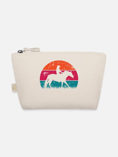 Life Is Better With Horses Design Horsing Shirt - Organic Pouch - nature - Front