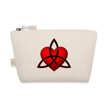 Motif du cœur celtique - Trousse biologique - nature - Devant