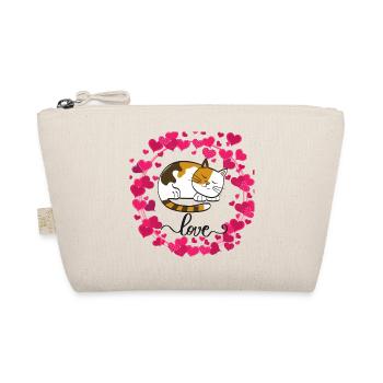 Sticker Katzen lustig 2 - Bio-Täschchen - Natur - Vorne
