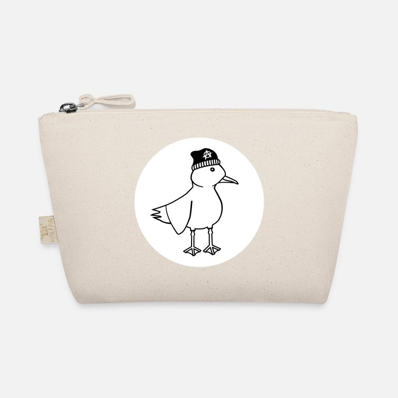 Möwe Anarchie – Freche maritim Hipster Küstenkunst - Bio-Täschchen - Natur