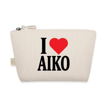 T-shirt I love Aiko t-shirt gift idea - Organic Pouch - nature - Front