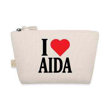 T-shirt I love Aida t-shirt gift idea - Organic Pouch - nature - Front