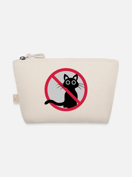 Katze verboten Schild - Bio-Täschchen - Natur