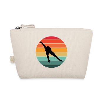 Patinage de vitesse Patineur sur glace Skate Race Vintage Retro - Trousse biologique - nature - Devant