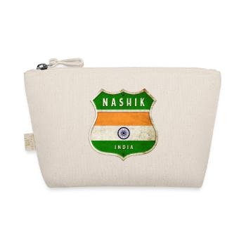 Nashik Indien Wappen Flaggen Design - Bio-Täschchen - Natur - Vorne