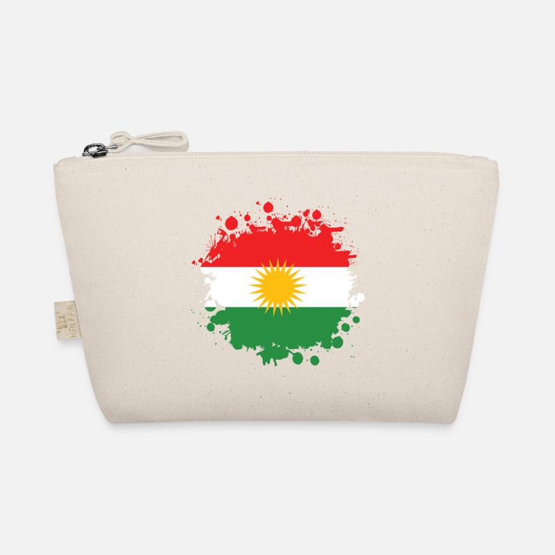 Kurdistan Splash Flaggen Design - Bio-Täschchen - Natur