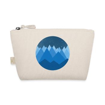 Snowy Mountains Minimalist Night Style - Organic Pouch - nature - Front