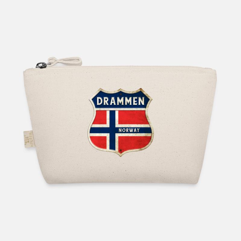 Drammen Norwegen Wappen Flaggen Design Bio-Täschchen