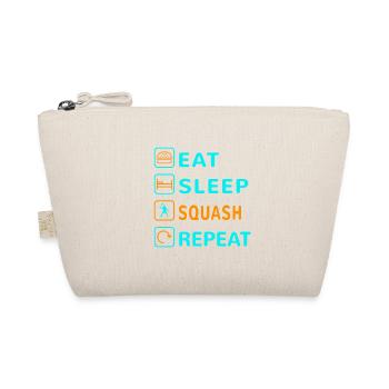 Eat. Sleep. Squash. Repeat Design - Organic Pouch - nature - Front