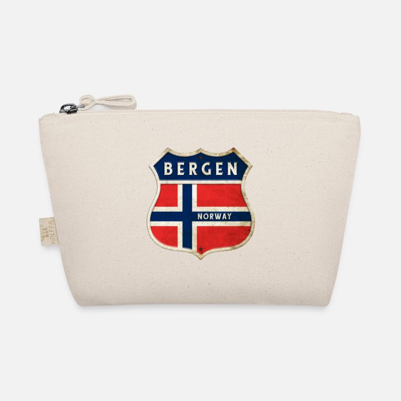 Bergen Norwegen Wappen Flaggen Design Bio-Täschchen