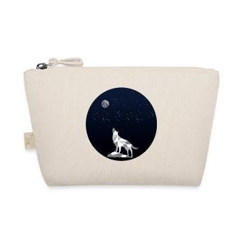 Howling wolf under a starry sky - Organic Pouch - nature - Front
