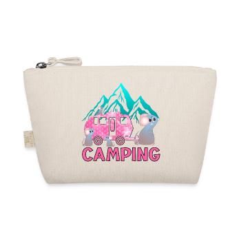 Camping in den Bergen - Familie Wohnwagen - Bio-Täschchen - Natur - Vorne