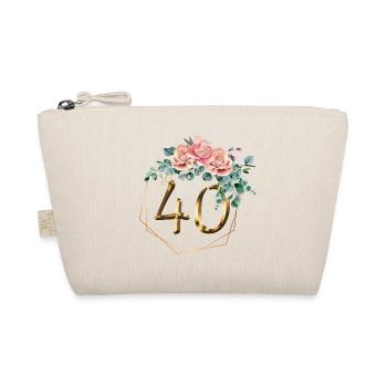 40 Years Anniversary Gold 40th Birthday Gold Graphics - Organic Pouch - nature - Front