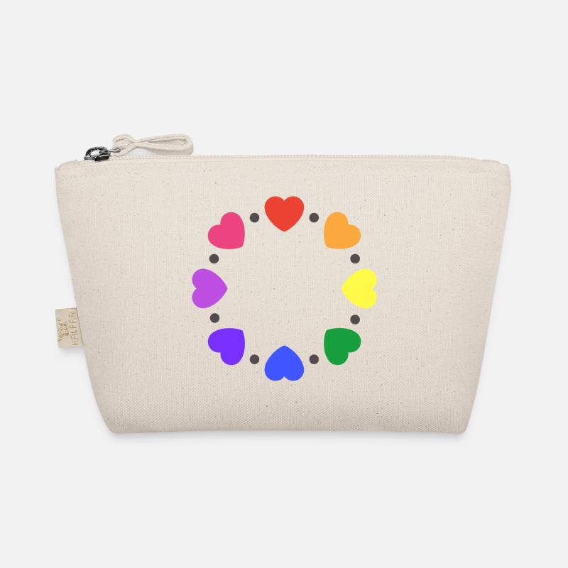 Regenbogen Herzen Bio-Täschchen