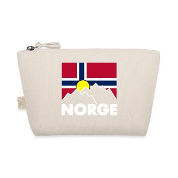 Norwegen Fahne mit Bergen - Bio-Täschchen - Natur - Vorne
