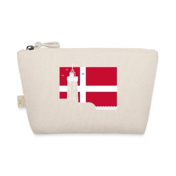 Denmark flag with Rubjerg Knude lighthouse - Organic Pouch - nature - Front
