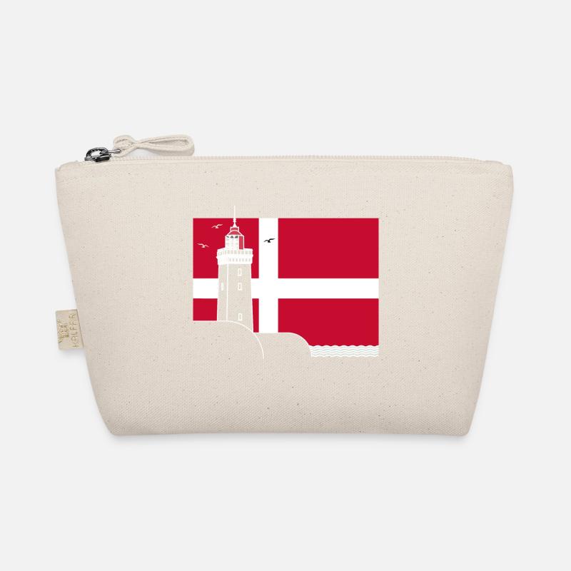 Drapeau du Danemark avec phare de Rubjerg Knude Trousse biologique